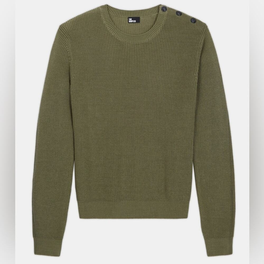 THE KOOPLES KHAKI SWEATER IN LICHEN COLOR SIZE M